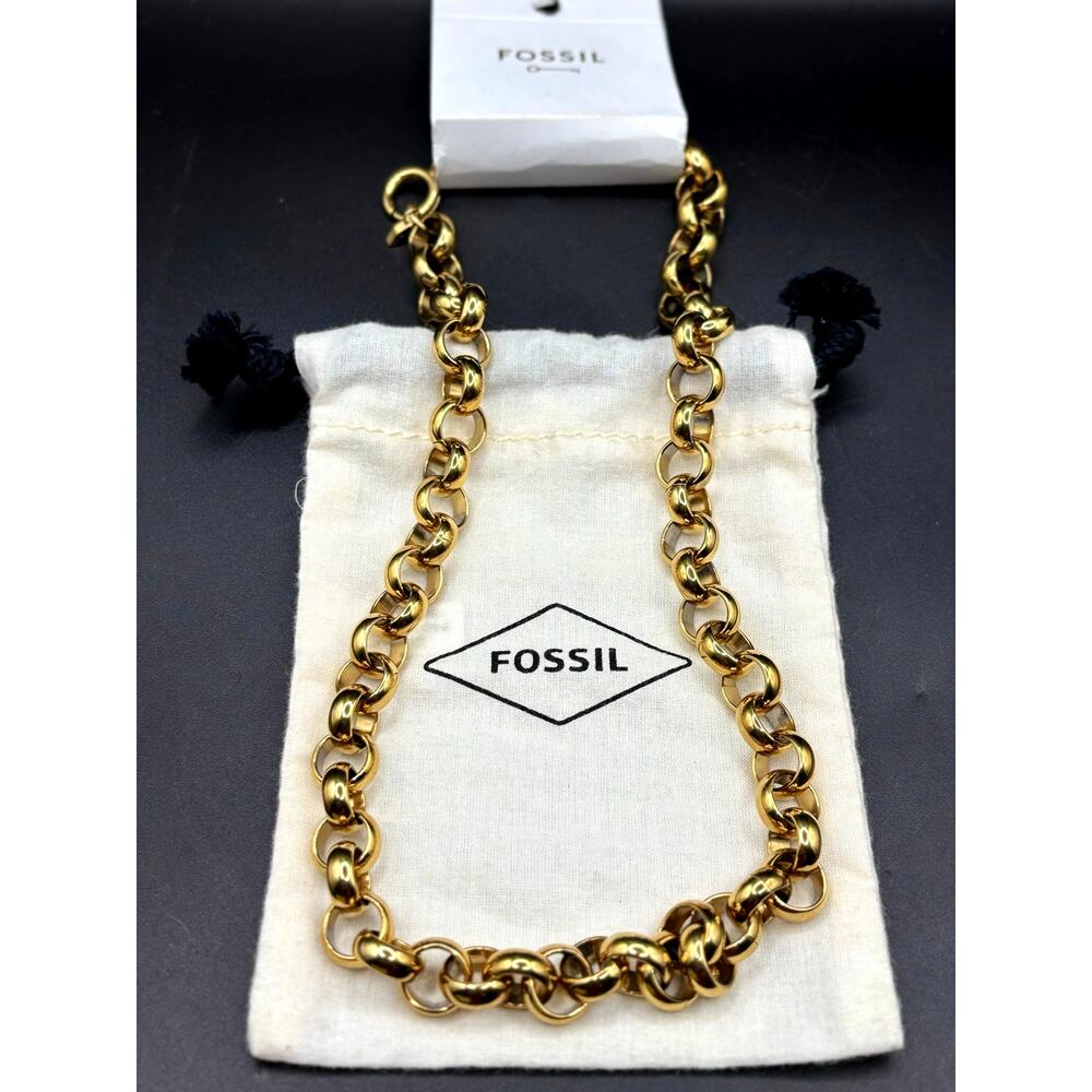 Fossil Women’s Archival Bold Links Chain Necklace JOF01105710 NIBWT
